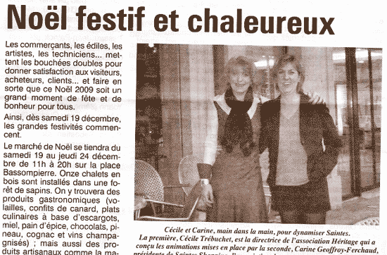 fetes de noel &agrave; Saintes organis&eacute;es par H&eacute;ritage